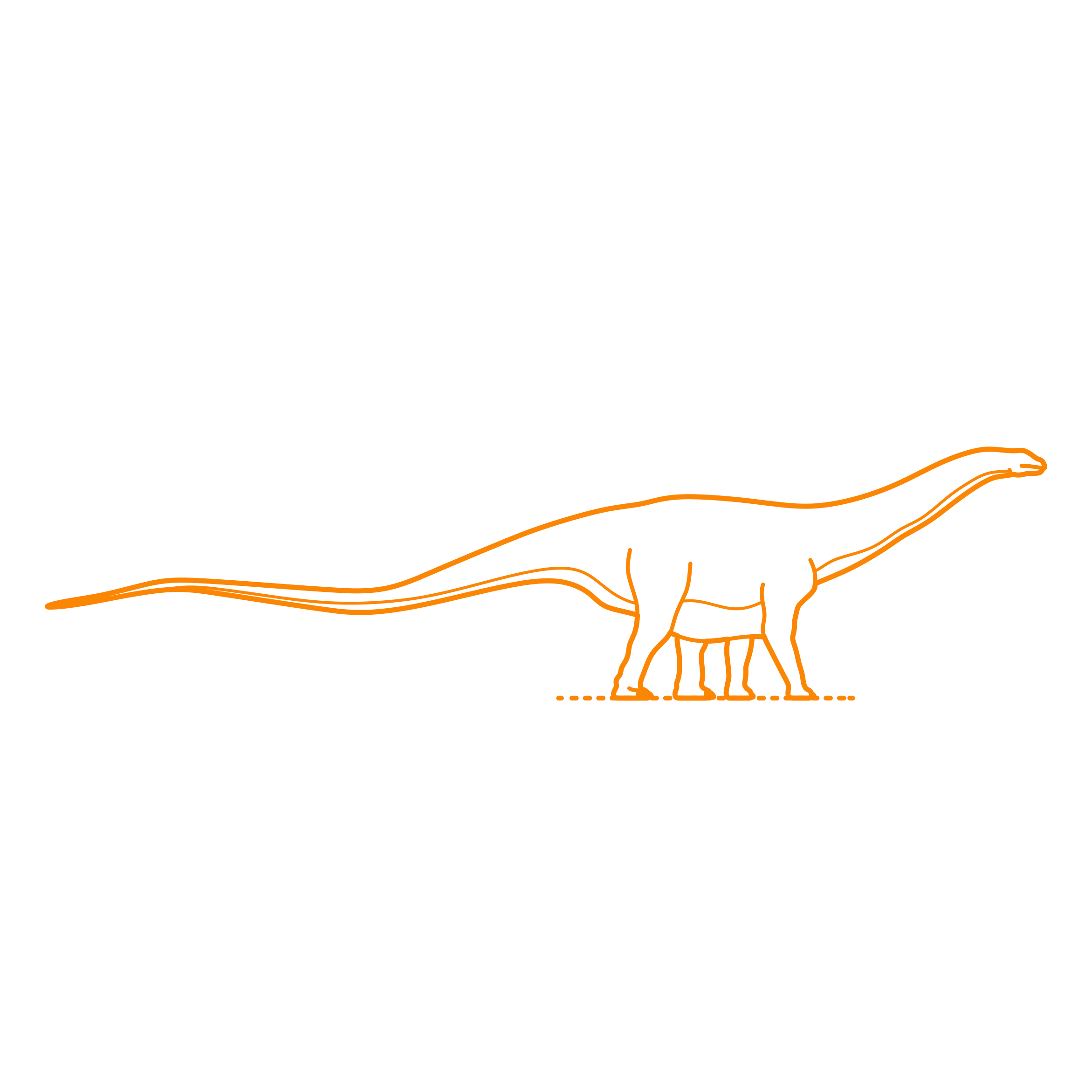 Animals Dinosaurs Apatosaurus Svg Line Art Free Vectors